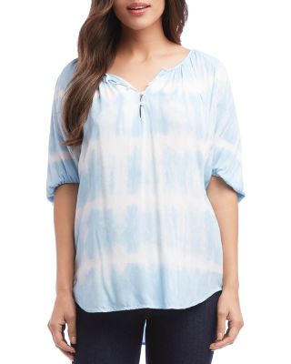 karen kane tie dye peasant top