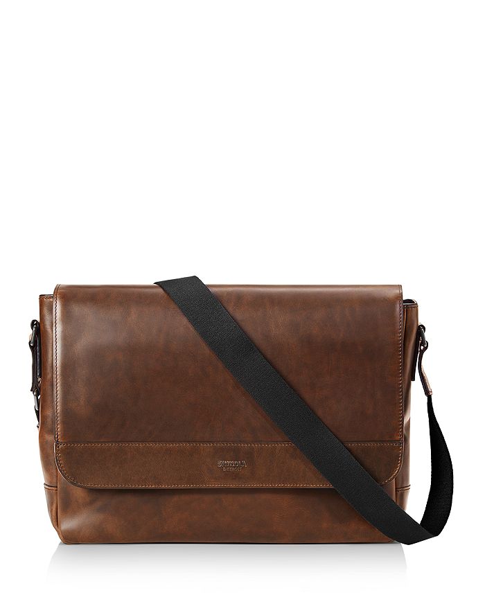 Shinola Navigator Leather Slim Messenger Bag | Bloomingdale's