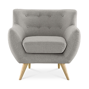 Modway Remark Upholstered Fabric Armchair In Light Gray