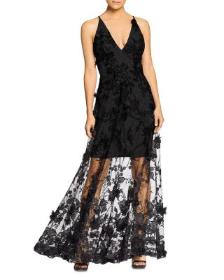 dress the population sidney lace gown