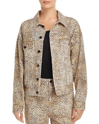 jean jacket with cheetah print