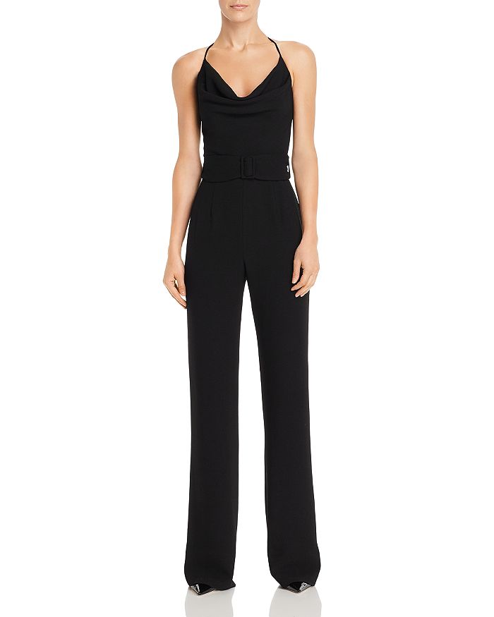 Black halo jumpsuit bloomingdales sales