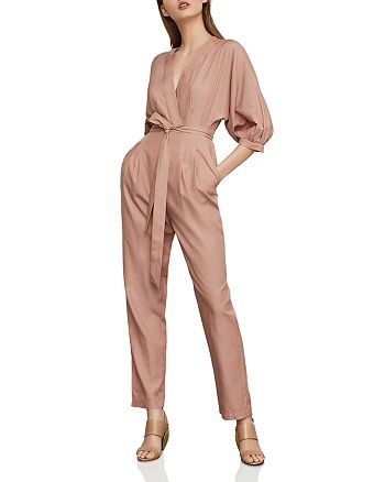 BCBGMAXAZRIA Crossover Belted Jumpsuit | Bloomingdale's