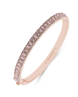 Givenchy Crystal Bangle Bracelet In Rose Gold