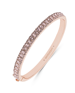 Givenchy Crystal Bangle Bracelet In Rose Gold
