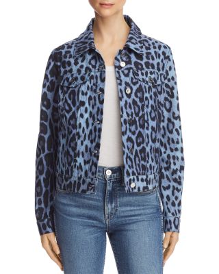 animal print denim jacket