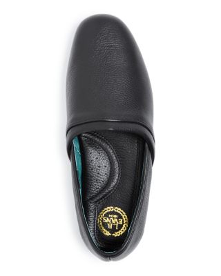 L.B. Evans Pantofole Da Uomo Aristocrat Scuff – Pelle Morbida, Suola In Pelle, Senza Tacco