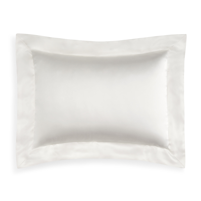 Gingerlily Solid Silk Boudoir Sham In White