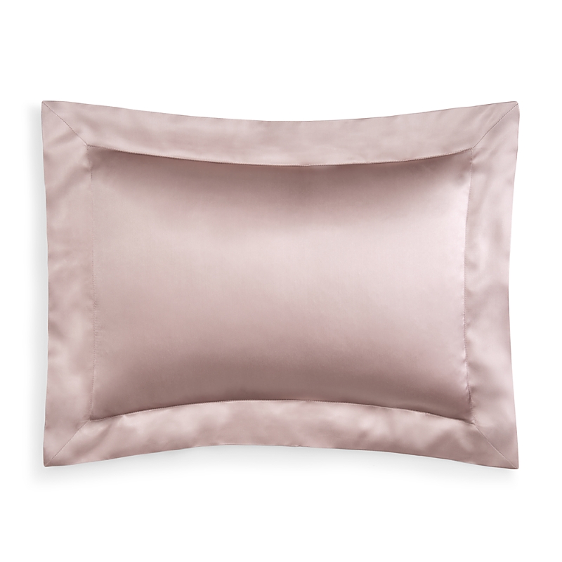 Gingerlily Solid Silk Boudoir Sham In Pink