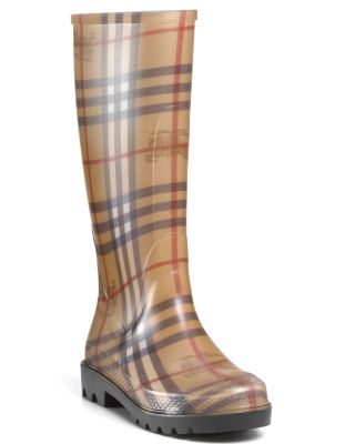 Rainy Day Retail: Burberry Rain Boots at Bloomingdale's