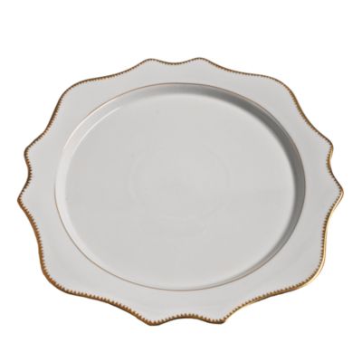 Simply Anna Antique Charger with Houndstooth Edge