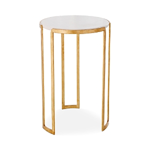 Global Views Channel Accent Table In Gold Leaf