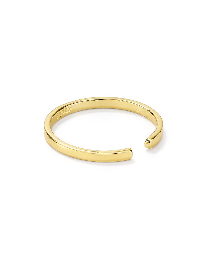ARGENTO VIVO OPEN RING IN 18K GOLD-PLATED STERLING SILVER,701572GSZ6