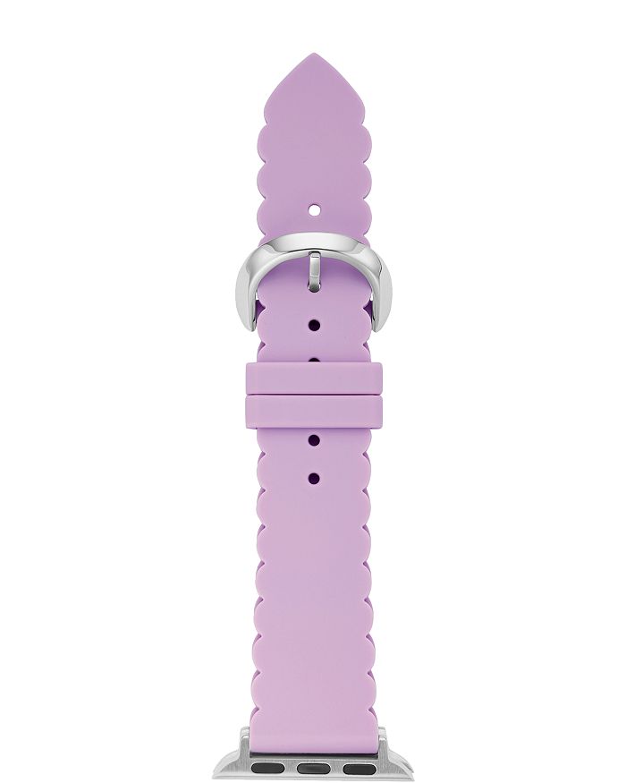 KATE SPADE KATE SPADE NEW YORK LILAC SCALLOP SILICONE BAND FOR APPLE WATCH, 38MM & 40MM,KSS0030