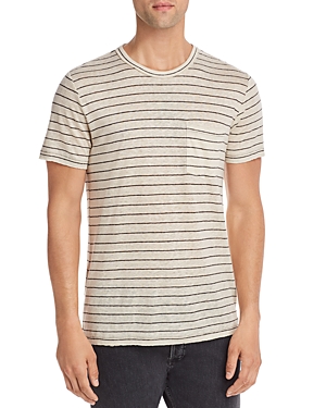 Rag & Bone Men's Owen Striped Pocket T-Shirt In Beige Multi | ModeSens