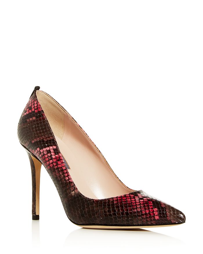 Sjp By Sarah Jessica Parker Fawn High-heel Pumps In Pink Embossed Leather