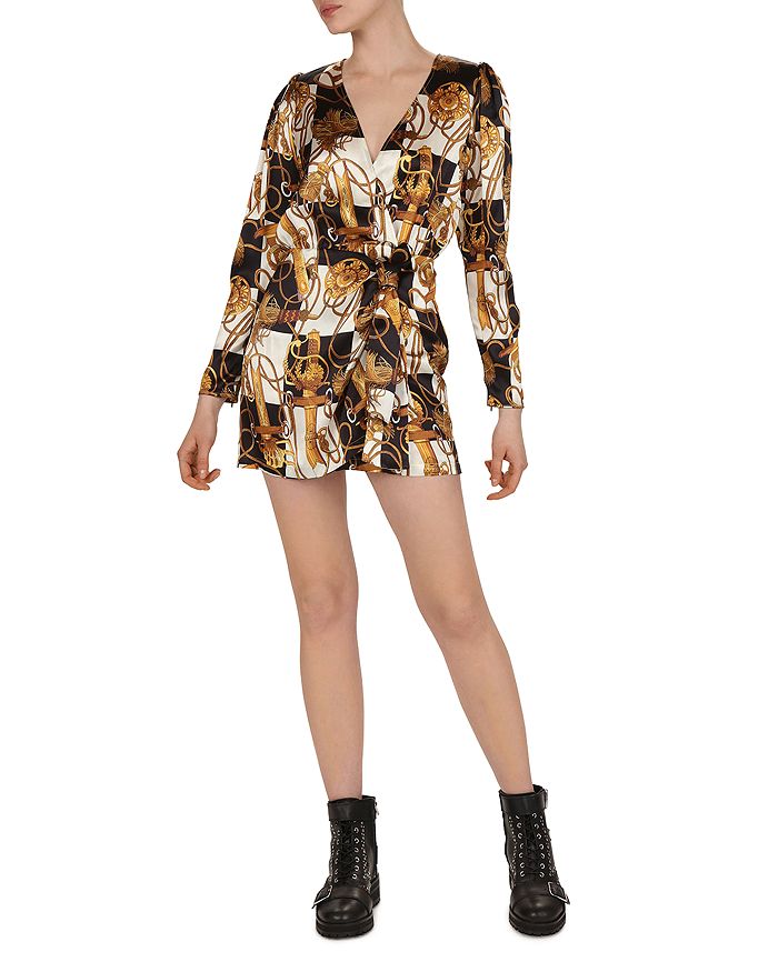 slim fit dress slacks THE KOOPLES FLORAL PRINT SILK MINI DRESS UK 8