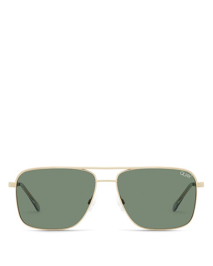 Quay X Arod Poster Boy Aviator Sunglasses, 47mm In Gold/green
