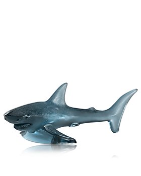 Lalique - Persepolis Blue Large Shark Figure