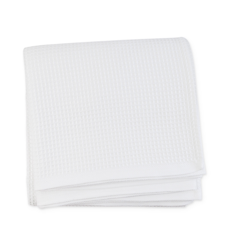 Sferra Kingston Full/queen Waffleweave Blanket, 100" X 100" In White