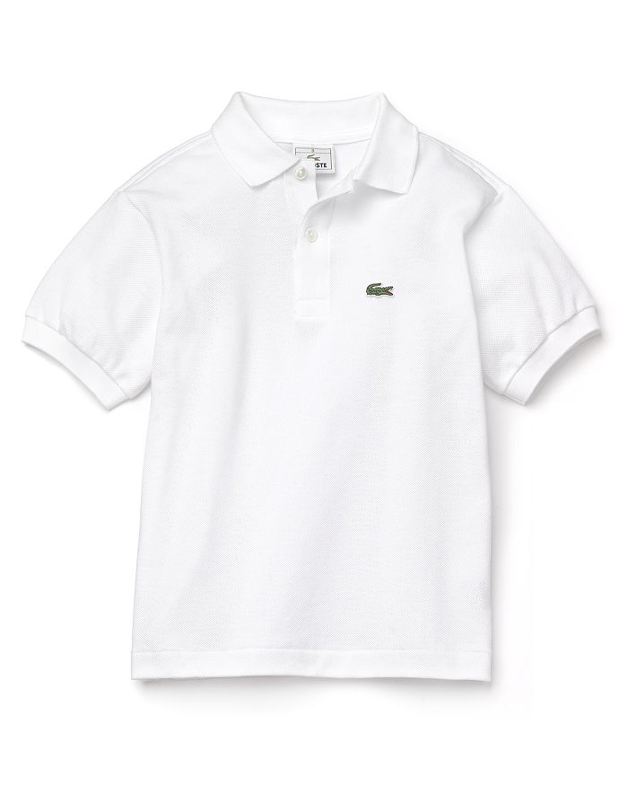 Lacoste Boys' Classic Piqué Polo Shirt - Little Kid, Big Kid In White