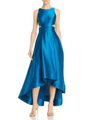 Aidan Mattox Liquid Satin Sleeveless High low Cocktail Dress In