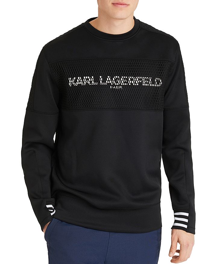 KARL LAGERFELD PARIS Paneled Logo Graphic Sweatshirt | Bloomingdale's