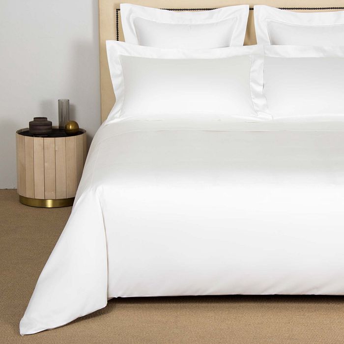 Frette Essentials Single Ajour King Duvet Cover In Milk