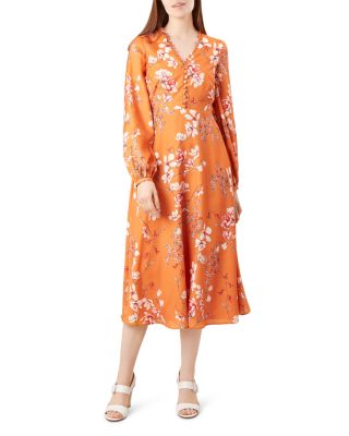 HOBBS LONDON Ferrier Floral Midi Dress Bloomingdale's - Main Image