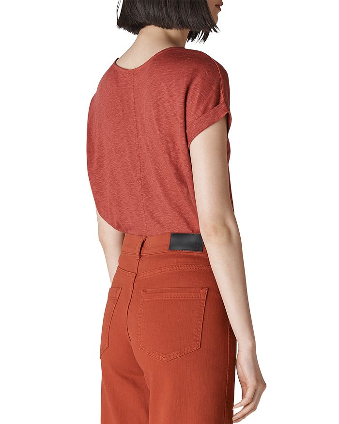 Whistles Relaxed Crewneck Tee In Rust ModeSens