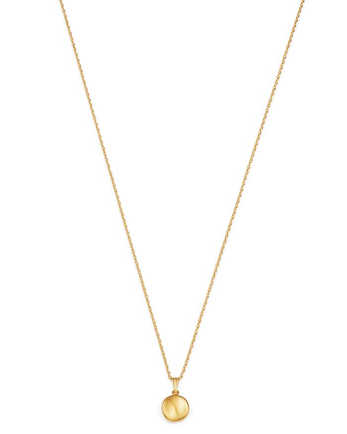 Bloomingdale's Disc Pendant Necklace in 14K Yellow Gold, 18