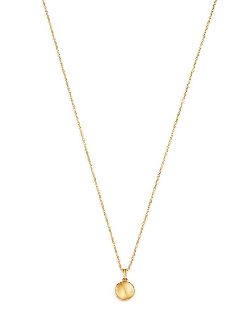 Bloomingdale's Fine Collection Disc Pendant Necklace in 14K Yellow Gold, 18
