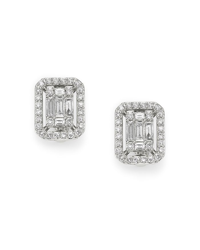Bloomingdale's Diamond Mosaic Earrings in 14K White Gold, 1.0 ct. t.w ...