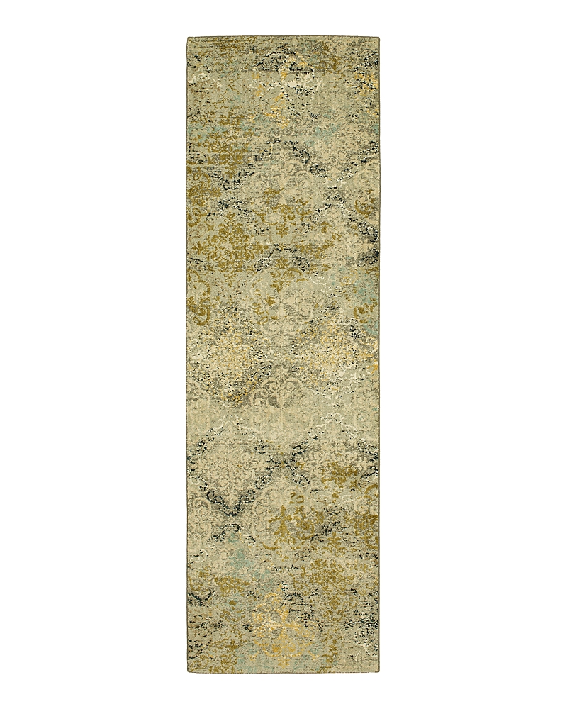 Karastan Touchstone Moy Runner Rug, 2'4 X 7'10 In Willow Gray