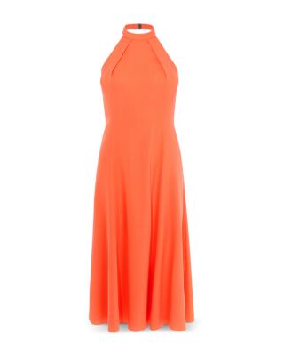 KAREN MILLEN Halter A-Line Midi Dress | Bloomingdale's Women