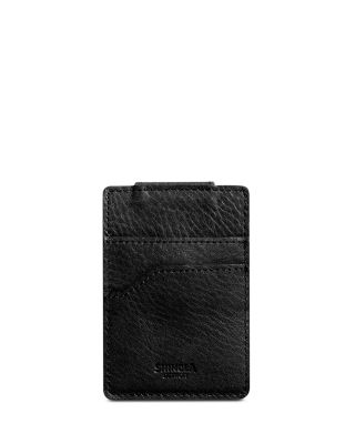Shinola - Signature Leather Magnetic Money Clip Card Case
