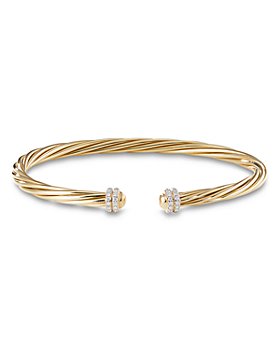 David Yurman - 18K Yellow Gold Helena Cuff Bracelet with Diamonds