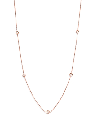 Roberto Coin 18k Rose Gold Diamond By The Inch Station Necklace, 16-18