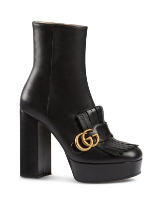 Gucci Women's Marmont Fringe Platform Ankle Boots | Bloomingdale's