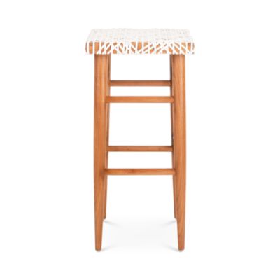 Kaleo Woven Leather Barstool
