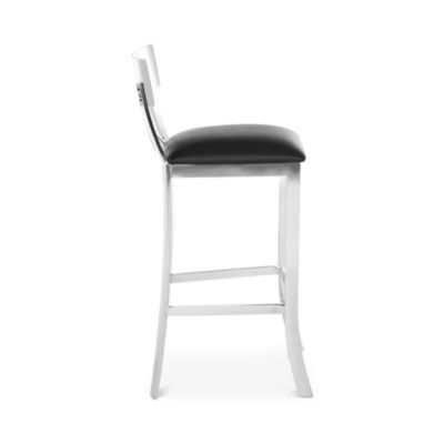Zoey 39&amp;quot; Stainless Steel Cross Back Barstool
