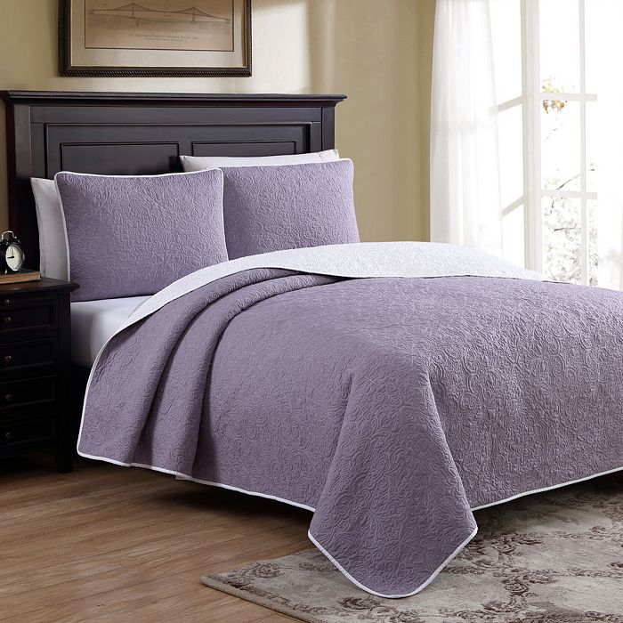 American Home Fashion Estate Marseille 2-piece Quilt Set, Twin In Lilac