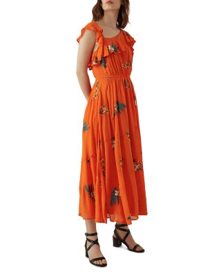 karen millen embroidered midi dress