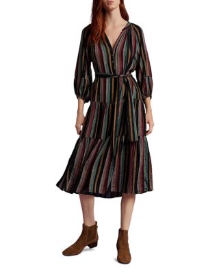 velvet striped dress