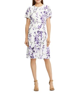 ralph lauren purple floral dress