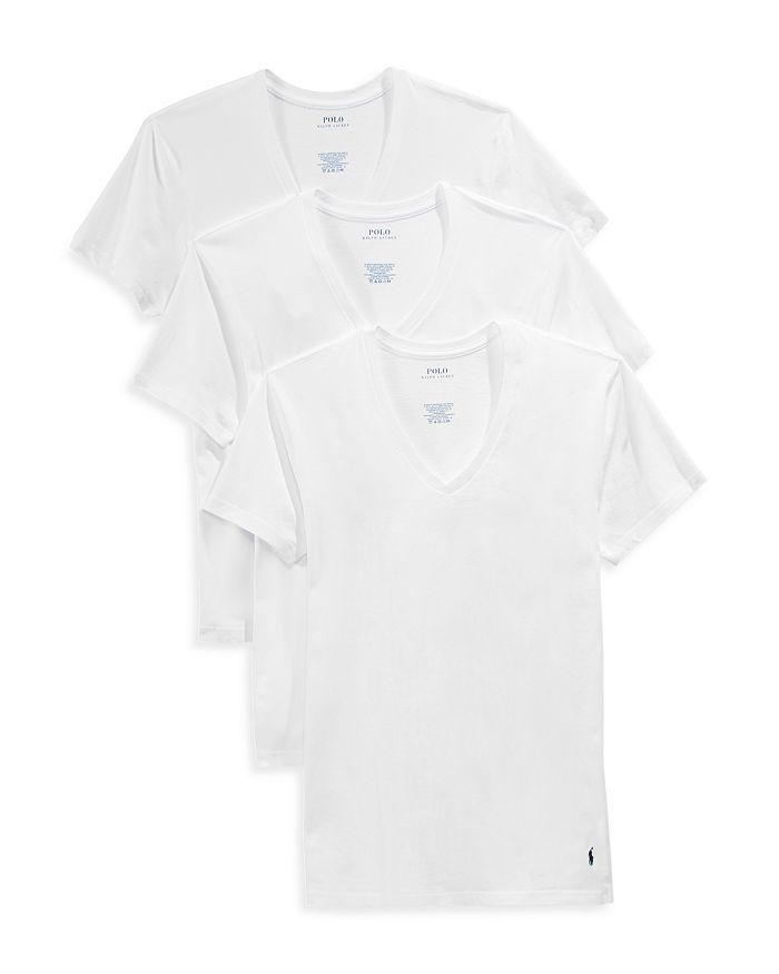 Polo Ralph Lauren Slim Fit V-Neck Undershirt, Pack of 3 | Bloomingdale's