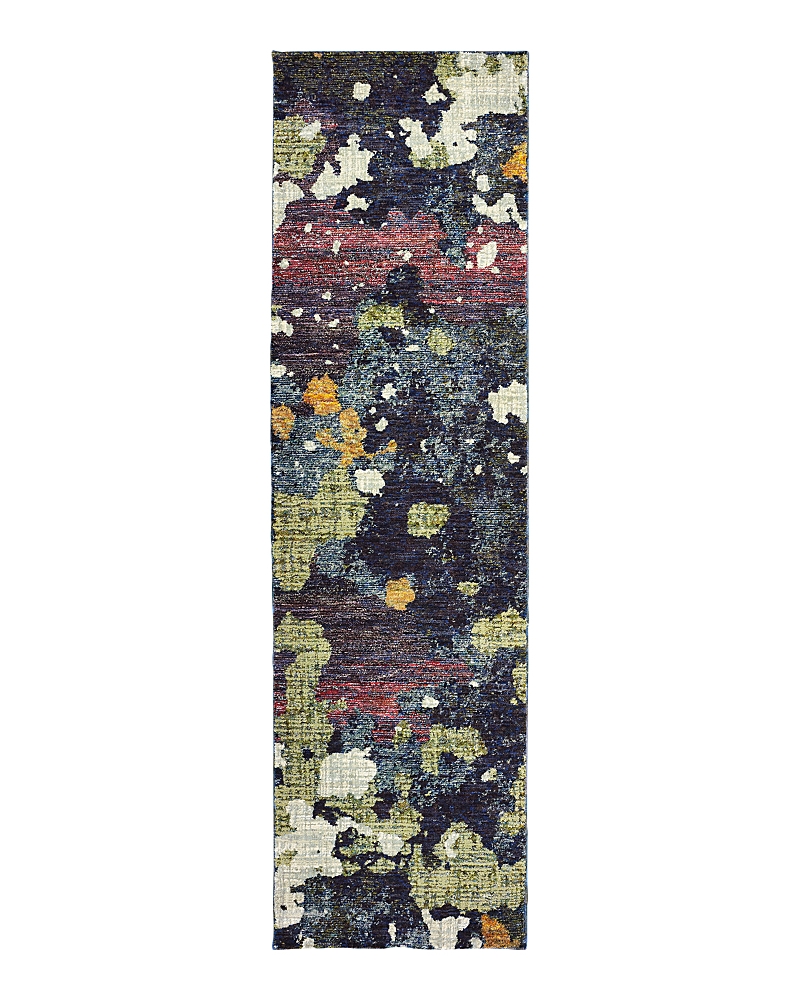 Oriental Weavers Evolution 8029a Runner Rug, 2'3 X 8' In Navy/green