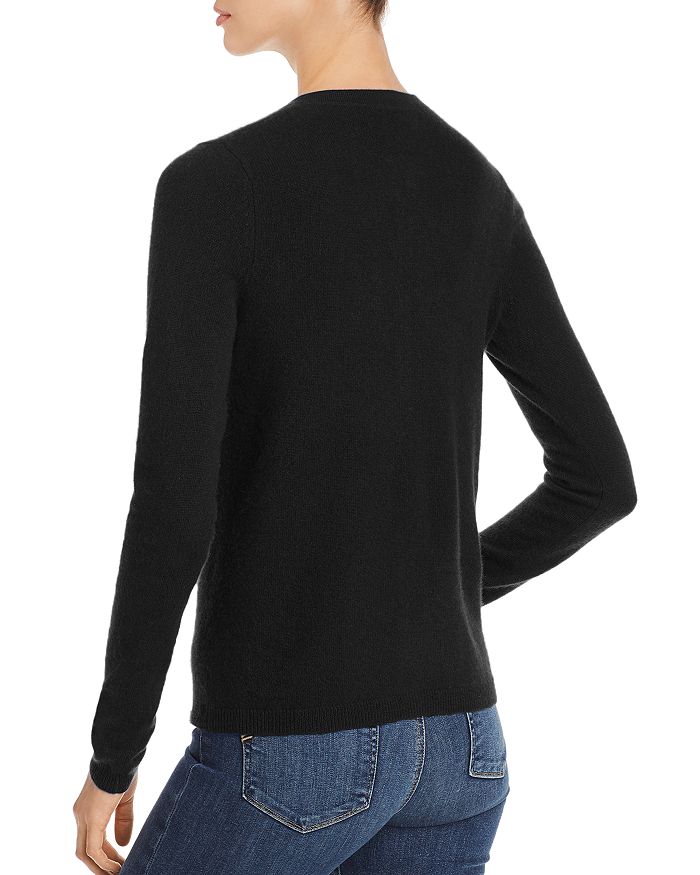 Shop C By Bloomingdale's Crewneck Cashmere Cardigan - 100% Exclusive In Black