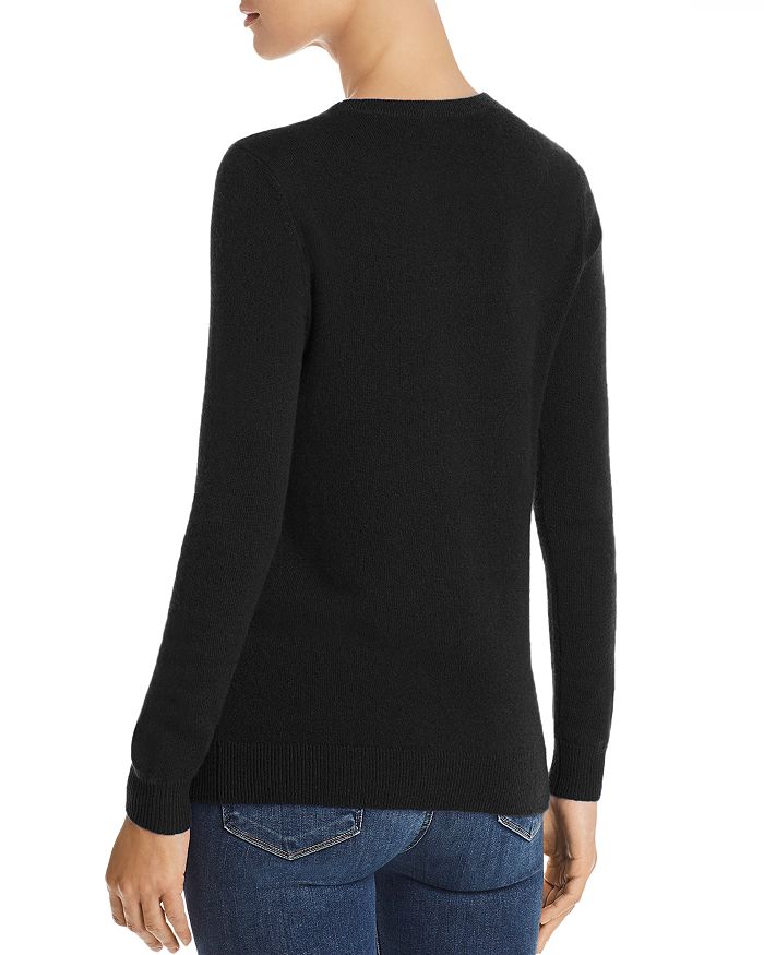 Shop C By Bloomingdale's Crewneck Cashmere Sweater - 100% Exclusive In Black