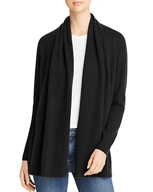 C By Bloomingdale's Open-front Cashmere Cardigan - 100% Exclusive In Black